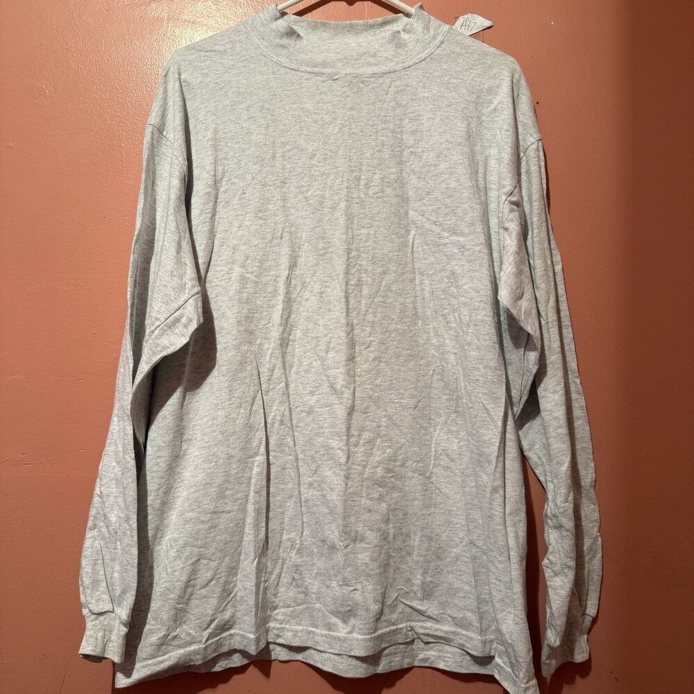Lee Sport Mens Shirt L Large Gray Long Sleeve Tee Shirt